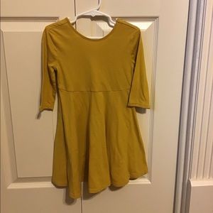 OLD NAVY 5T mustard fit and flare girls fall dress